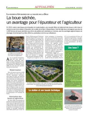 La boue séchée, un avantage pour l’épurateur et l’agriculteur La boue séchée, un avantage pour l’épurateur et l’agriculteur