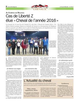 Cas de Liberté Z élue «Cheval de l’année 2016» Cas de Liberté Z élue «Cheval de l’année 2016»