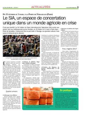 Le SIA, un espace de concertationunique dans un monde agricole en crise Le SIA, un espace de concertationunique dans un monde agricole en crise