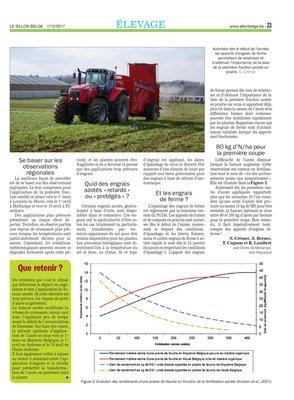 Mieux vaut appliquer la première fraction juste avant l’accumulation de biomasse Mieux vaut appliquer la première fraction juste avant l’accumulation de biomasse