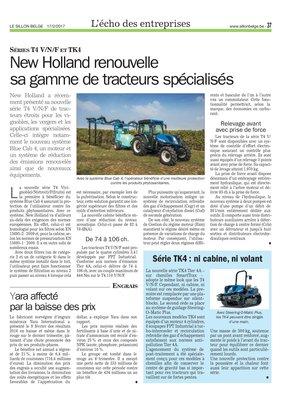 New Holland renouvellesa gamme de tracteurs spécialisés New Holland renouvellesa gamme de tracteurs spécialisés