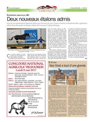 Deux nouveaux étalons admis Deux nouveaux étalons admis