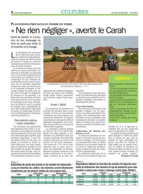 «Ne rien négliger», avertit le Carah «Ne rien négliger», avertit le Carah