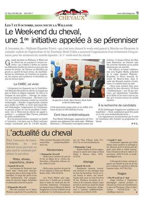 Le Week-end du cheval,une 1ère initiative appelée à se pérenniser Le Week-end du cheval,une 1ère initiative appelée à se pérenniser