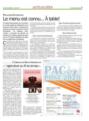 «L’agriculture au fil du temps». «L’agriculture au fil du temps».