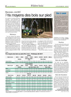 Prix moyens des bois sur pied Prix moyens des bois sur pied