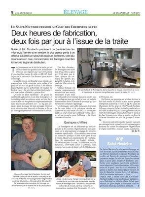Deux heures de fabrication,deux fois par jour à l’issue de la traite Deux heures de fabrication,deux fois par jour à l’issue de la traite