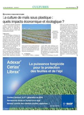 La culture de maïs sous plastique: quels impacts économique et écologique? La culture de maïs sous plastique: quels impacts économique et écologique?