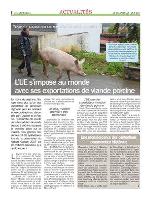 L’UE s’impose au mondeavec ses exportations de viande porcine L’UE s’impose au mondeavec ses exportations de viande porcine