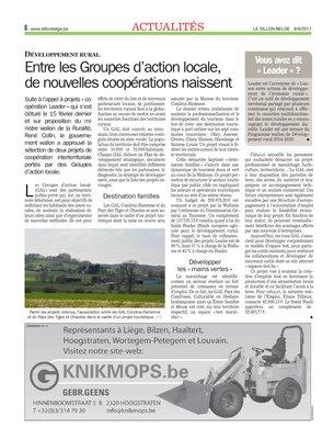 Entre les Groupes d’action locale,de nouvelles coopérations naissent Entre les Groupes d’action locale,de nouvelles coopérations naissent