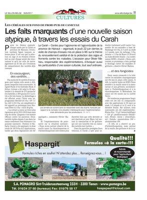 Les faits marquants d’une nouvelle saison atypique, à travers les essais du Carah Les faits marquants d’une nouvelle saison atypique, à travers les essais du Carah