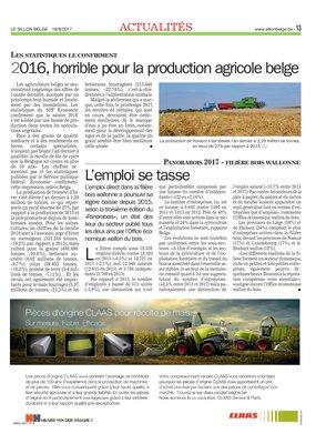 2016, horrible pour la production agricole belge 2016, horrible pour la production agricole belge