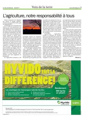 L’agriculture, notre responsabilité à tous L’agriculture, notre responsabilité à tous