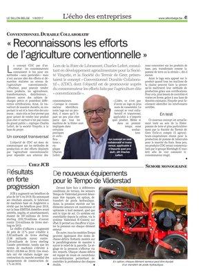 «Reconnaissons les effortsde l’agriculture conventionnelle» «Reconnaissons les effortsde l’agriculture conventionnelle»