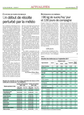 Un début de récolte perturbé par la météo Un début de récolte perturbé par la météo