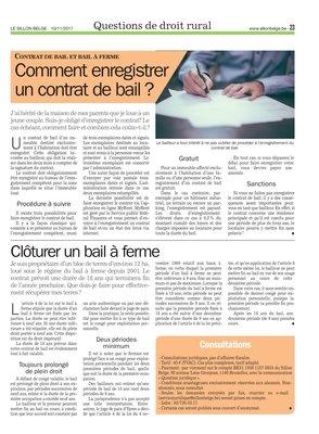Clôturer un bail à ferme Clôturer un bail à ferme