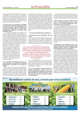 Repenser l’agriculture à un niveau fédéral Repenser l’agriculture à un niveau fédéral