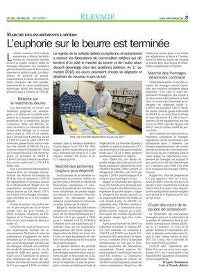 L’euphorie sur le beurre est terminée L’euphorie sur le beurre est terminée