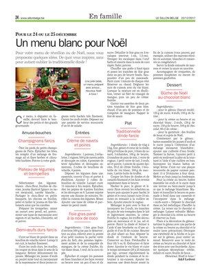 Un menu blanc pour Noël Un menu blanc pour Noël
