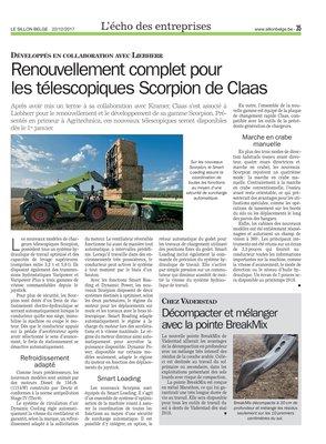 Renouvellement complet pourles télescopiques Scorpion de Claas Renouvellement complet pourles télescopiques Scorpion de Claas