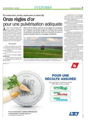 Onze règles d’orpour une pulvérisation adéquate Onze règles d’orpour une pulvérisation adéquate