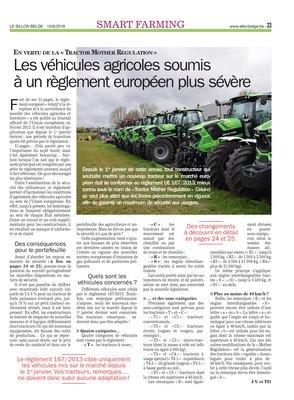 Les véhicules agricoles soumisà un règlement européen plus sévère Les véhicules agricoles soumisà un règlement européen plus sévère