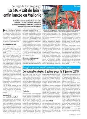 De nouvelles règles, à suivre pour le 1er janvier 2019 De nouvelles règles, à suivre pour le 1er janvier 2019