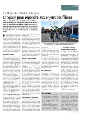 Le Space pour répondre aux enjeux des filières Le Space pour répondre aux enjeux des filières