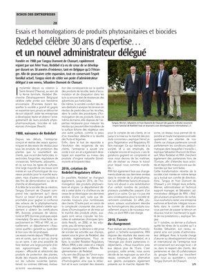 Redebel célèbre 30ans d’expertise…et un nouvel administrateur délégué Redebel célèbre 30ans d’expertise…et un nouvel administrateur délégué