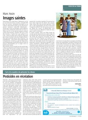 Pesticides en récréation Pesticides en récréation