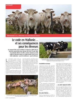 Le code en Wallonie…et ses conséquencespour les éleveurs Le code en Wallonie…et ses conséquencespour les éleveurs