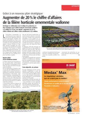 Augmenter de 20% le chiffre d’affairesde la filière horticole ornementale wallonne Augmenter de 20% le chiffre d’affairesde la filière horticole ornementale wallonne