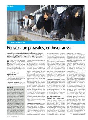 Pensez aux parasites, en hiver aussi! Pensez aux parasites, en hiver aussi!