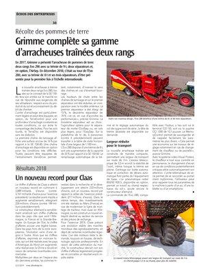 Grimme complète sa gammed’arracheuses traînées deux rangs Grimme complète sa gammed’arracheuses traînées deux rangs