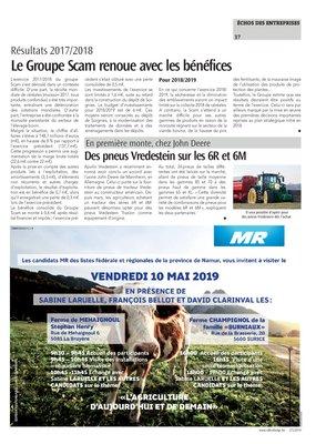 Le Groupe Scam renoue avec les bénéfices Le Groupe Scam renoue avec les bénéfices