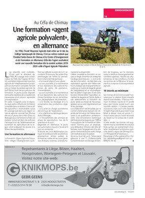 Une formation «agent agricole polyvalent»,en alternance Une formation «agent agricole polyvalent»,en alternance