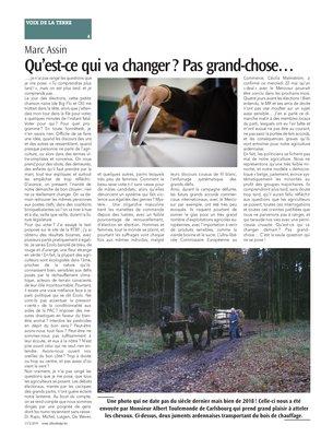 Qu’est-ce qui va changer? Pas grand-chose… Qu’est-ce qui va changer? Pas grand-chose…