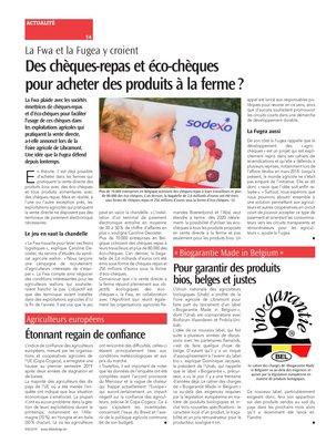 Pour garantir des produits bios, belges et justes Pour garantir des produits bios, belges et justes