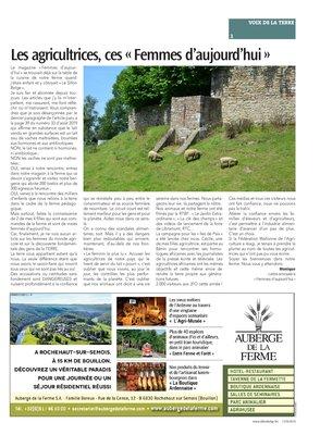 Les agricultrices, ces «Femmes d’aujourd’hui» Les agricultrices, ces «Femmes d’aujourd’hui»