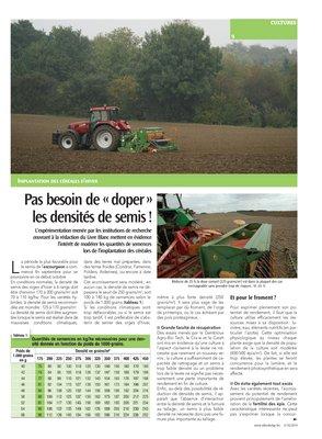 Pas besoin de «doper»les densités de semis! Pas besoin de «doper»les densités de semis!