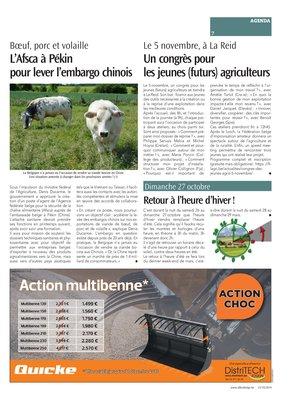 L’Afsca à Pékinpour lever l’embargo chinois L’Afsca à Pékinpour lever l’embargo chinois