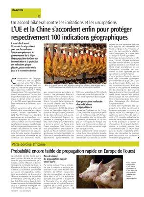 L’UE et la Chine s’accordent enfin pour protégerrespectivement 100 indications géographiques L’UE et la Chine s’accordent enfin pour protégerrespectivement 100 indications géographiques