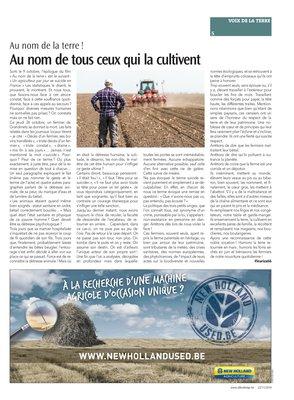 Au nom de tous ceux qui la cultivent Au nom de tous ceux qui la cultivent