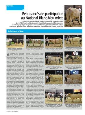 Beau succès de participationau National Blanc-bleu mixte