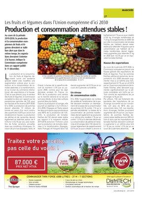 Production et consommation attendues stables! Production et consommation attendues stables!