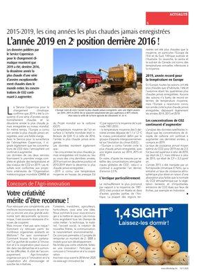 L’année 2019 en 2e position derrière 2016! L’année 2019 en 2e position derrière 2016!
