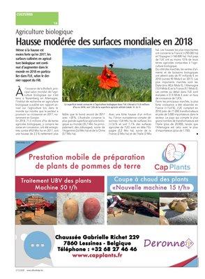 Hausse modérée des surfaces mondiales en 2018 Hausse modérée des surfaces mondiales en 2018