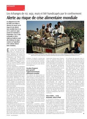 Alerte au risque de crise alimentaire mondiale Alerte au risque de crise alimentaire mondiale