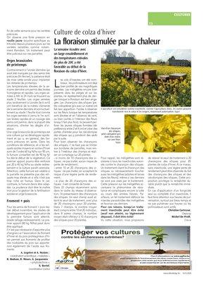 La floraison stimulée par la chaleur La floraison stimulée par la chaleur