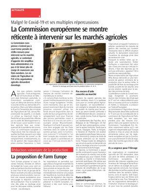 La Commission européenne se montreréticente à intervenir sur les marchés agricoles La Commission européenne se montreréticente à intervenir sur les marchés agricoles
